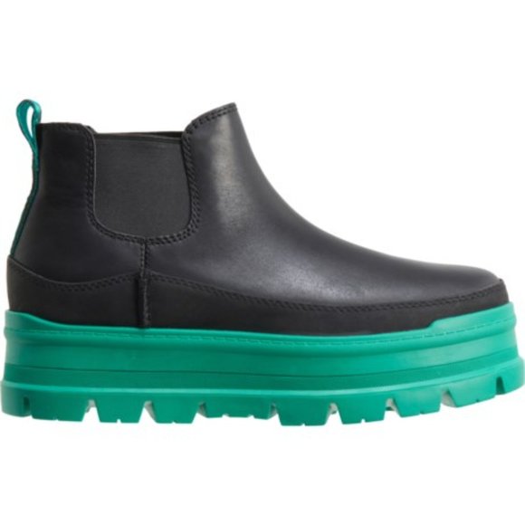 UGG® Australia Womens Leather Merina Platform Boots Black/Green NEW IN BOX - Picture 12 of 13